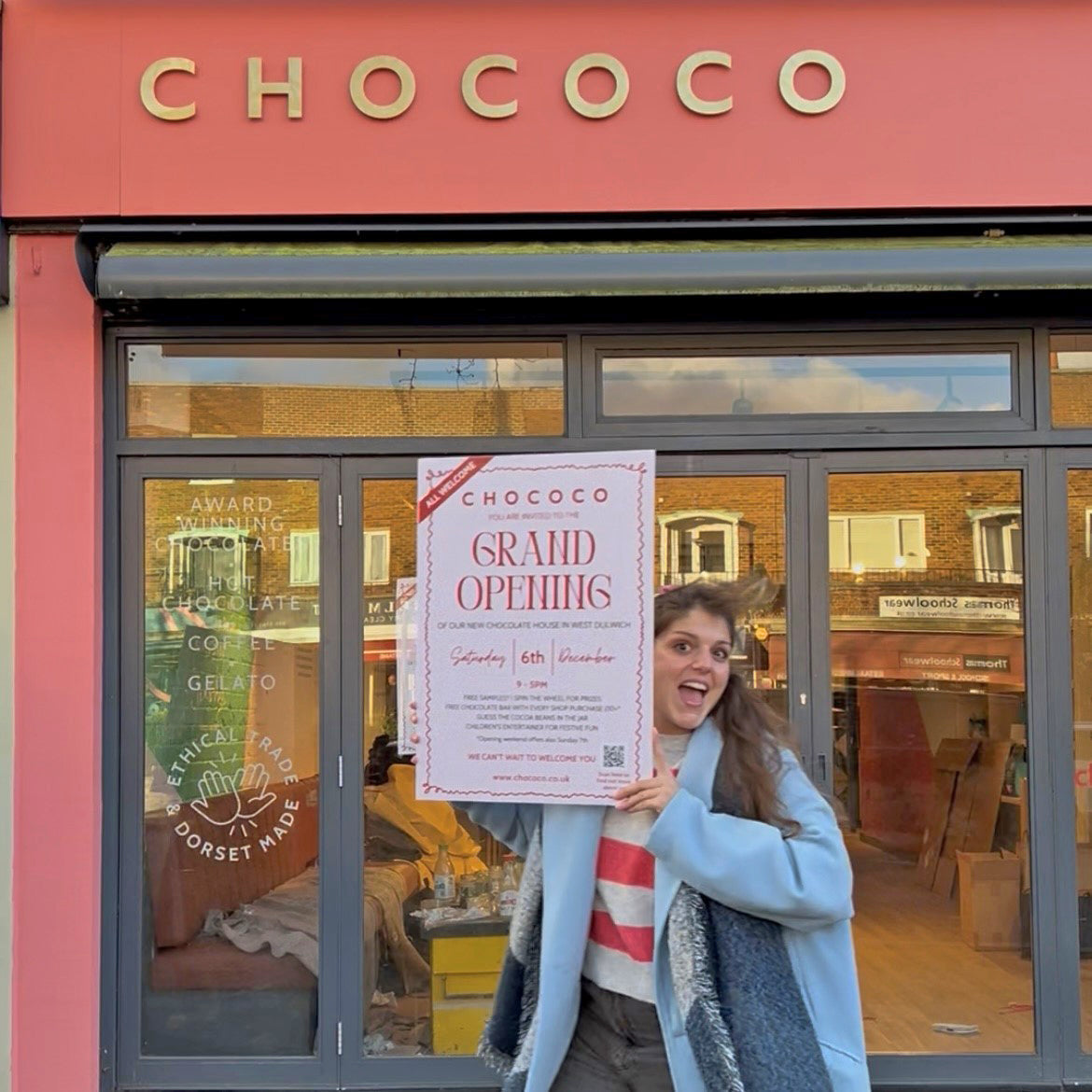 Our 5th Chocolate House opens this Saturday 6th December in Dulwich