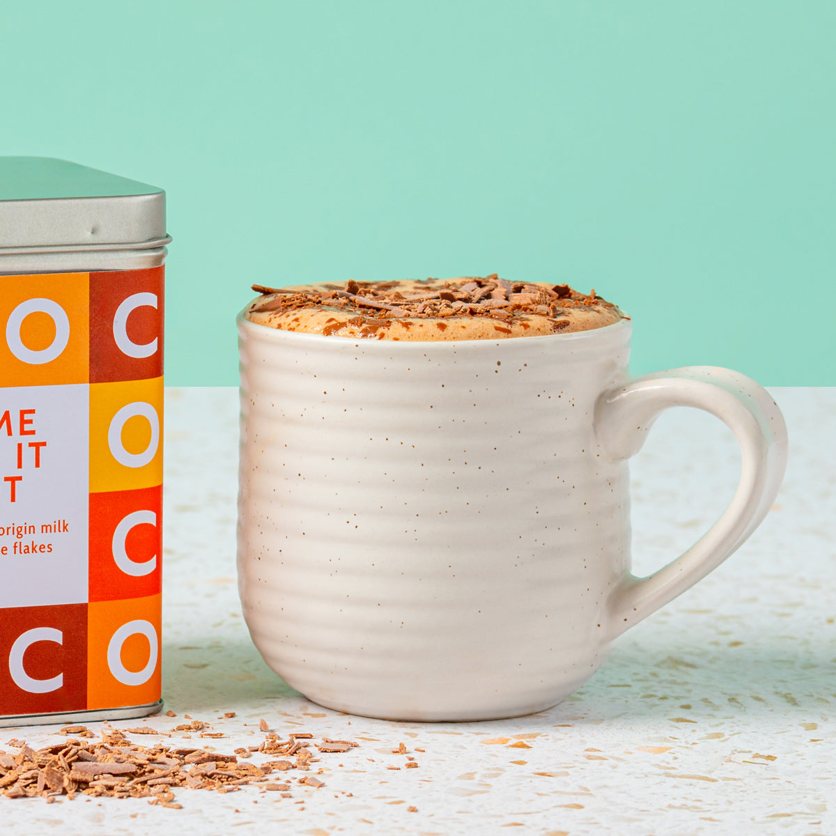47% Colombia origin Milk Hot Chocolate Flakes Tin – view 3