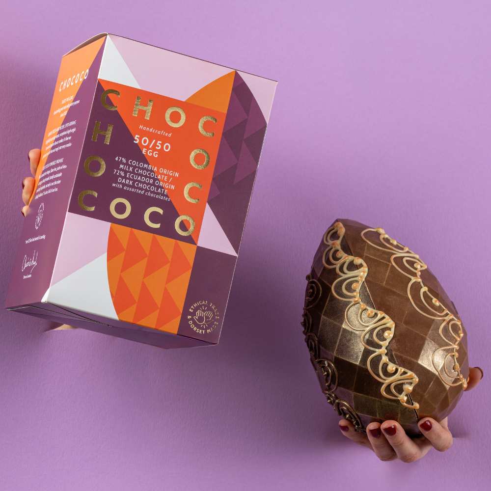 Giant 50/50 Milk & Dark Sharing Easter Egg – view 8
