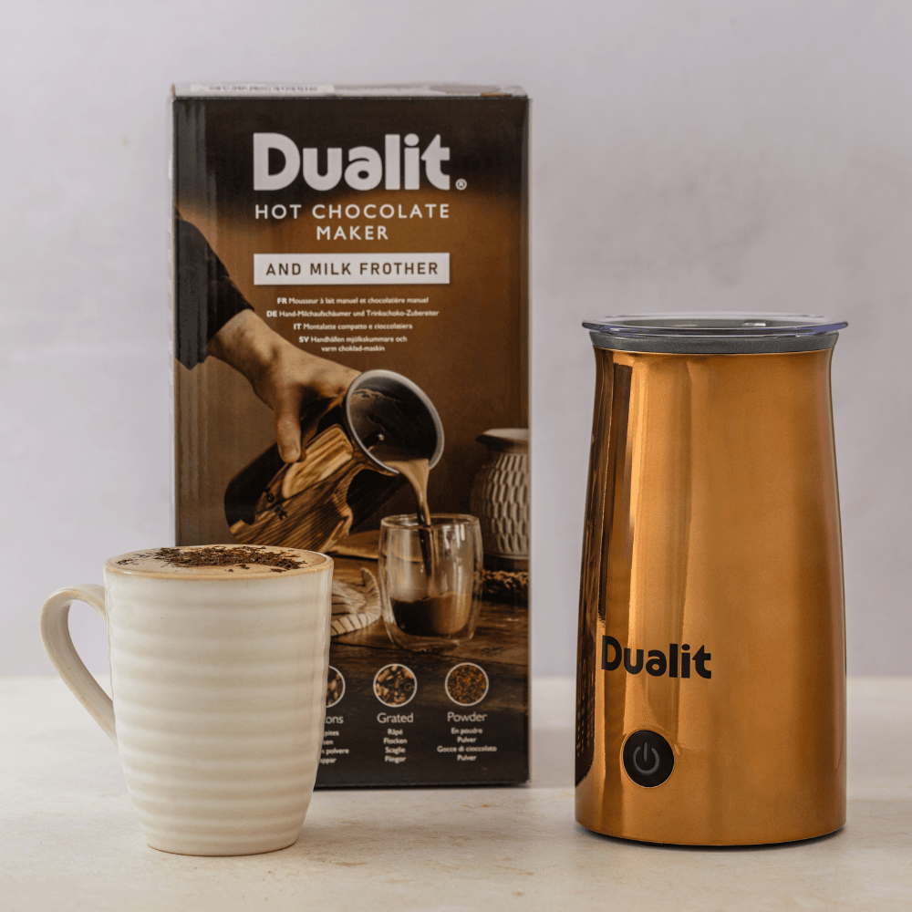 Dualit Cocoatiser (Bronze) & Choice of Hot Choc Flakes Tin – view 2