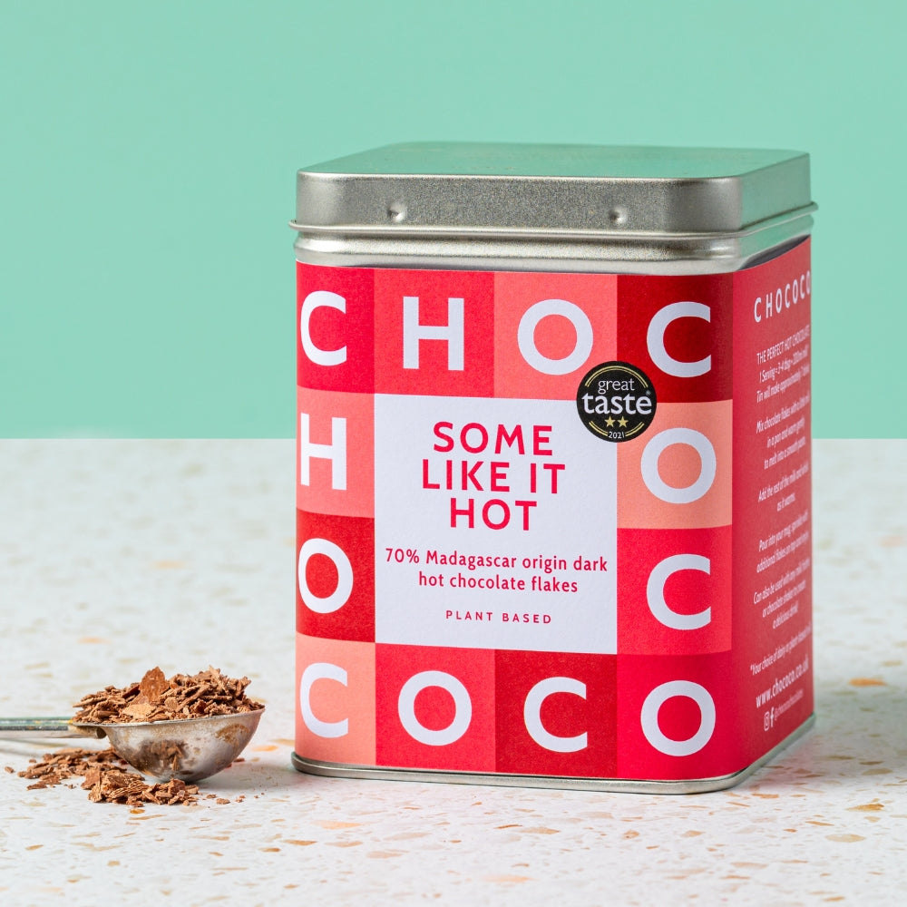 70% Madagascar origin Hot Chocolate Flakes Tin (vf)