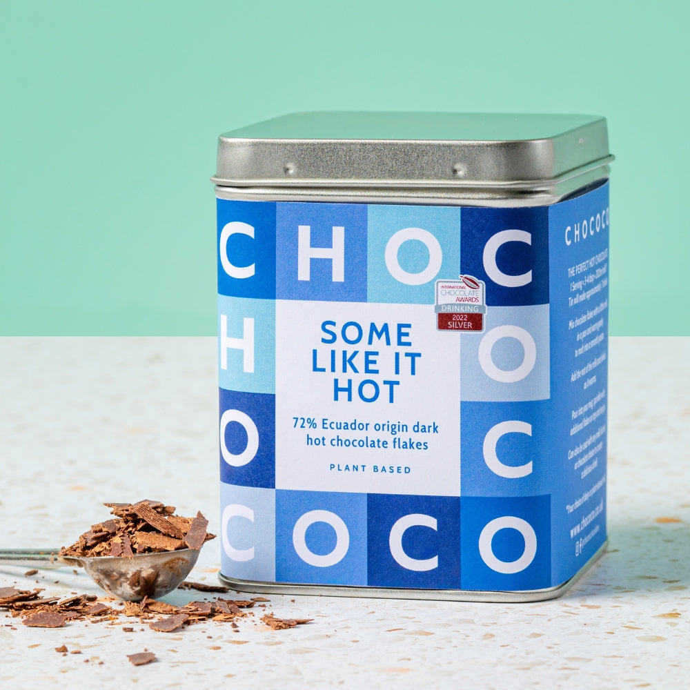 72% Ecuador origin Hot Chocolate Flakes Tin (vf) – view 5