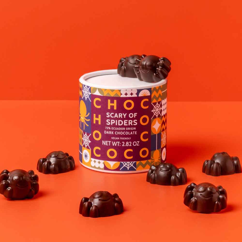 Dark Chocolate Scary of Spiders Tube