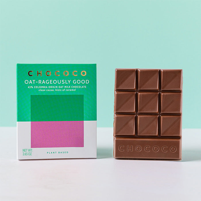 Oat-rageously Good 43% Colombia Origin Oat M!lk Chocolate Bar by Chococo