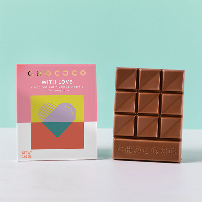 With Love 47% Milk Chocolate Bar by Chococo