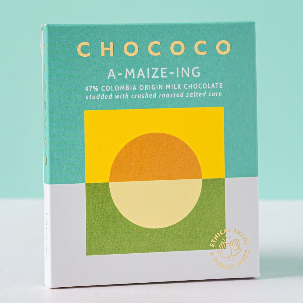 A-Maize-ing 47% Milk Chocolate Bar with roasted salted corn – view 3