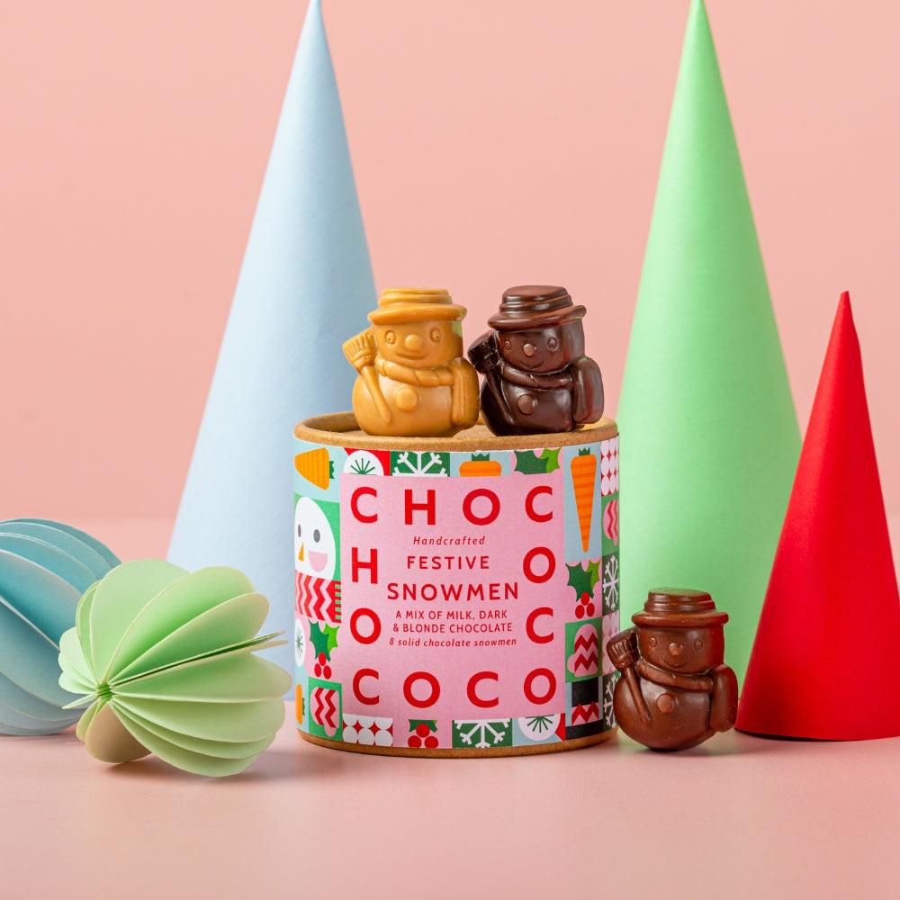 Assorted Chocolate Snowman Shapes Tube – view 2
