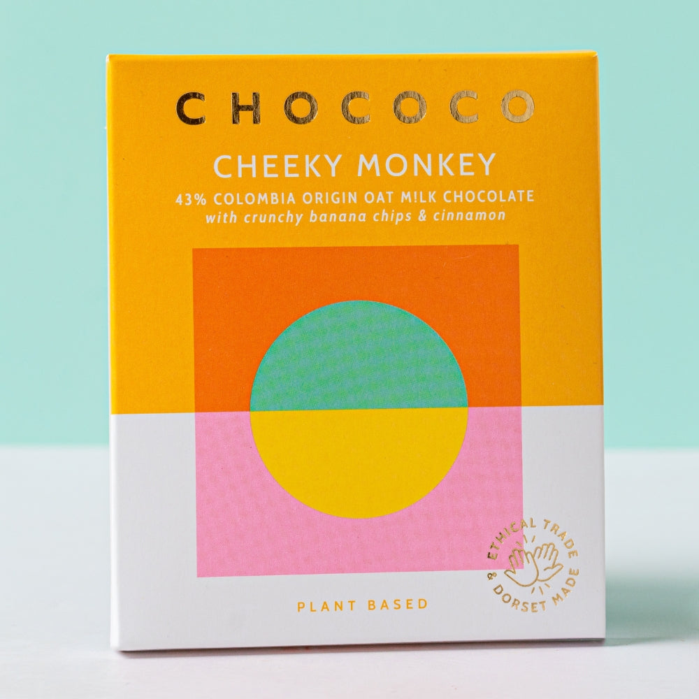 Cheeky Monkey 43% Oat M!lk Chocolate Bar with bananas and cinnamon (vf) – view 3
