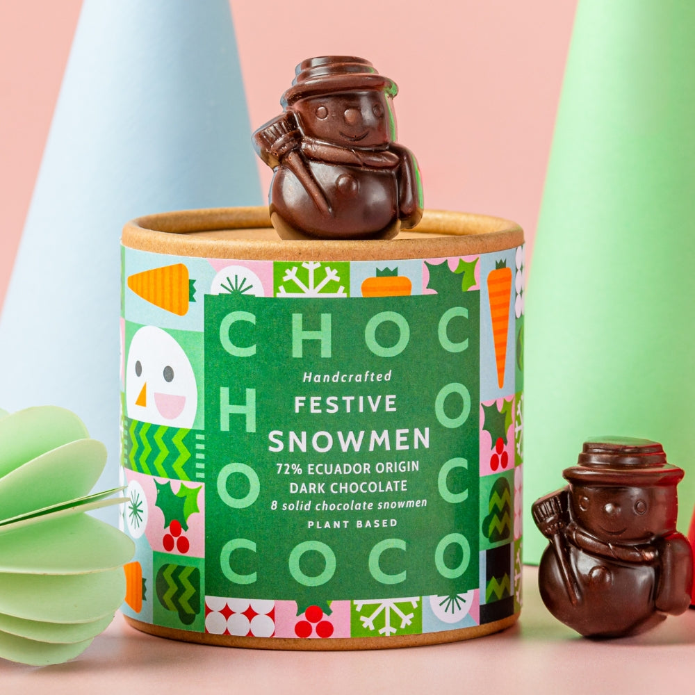 Dark Chocolate Snowman Shapes Tube (vf) – view 3