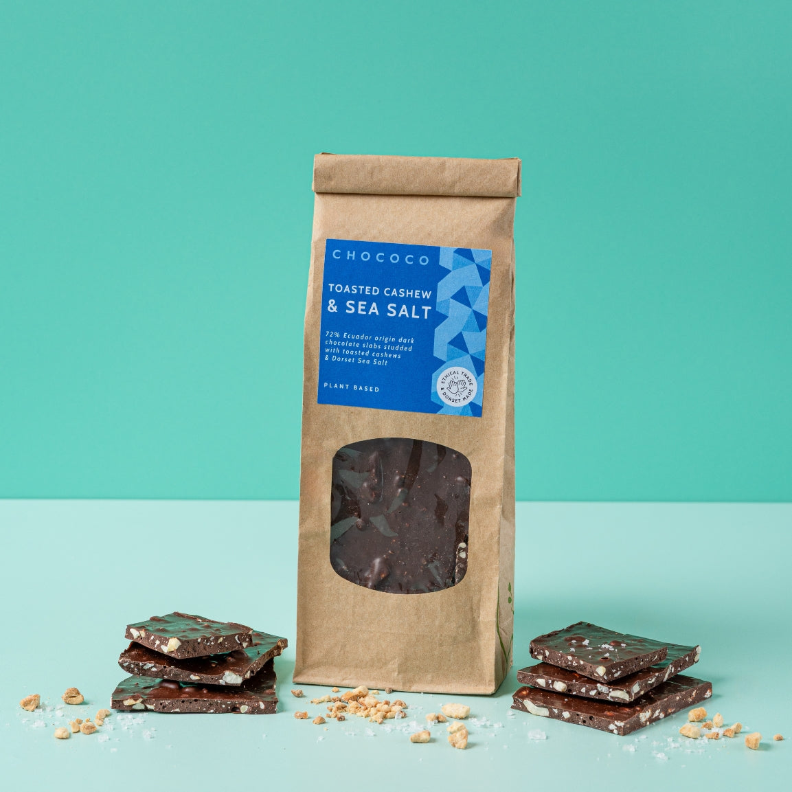 Dark Chocolate Toasted Cashew & Sea Salt Slabs (vf)