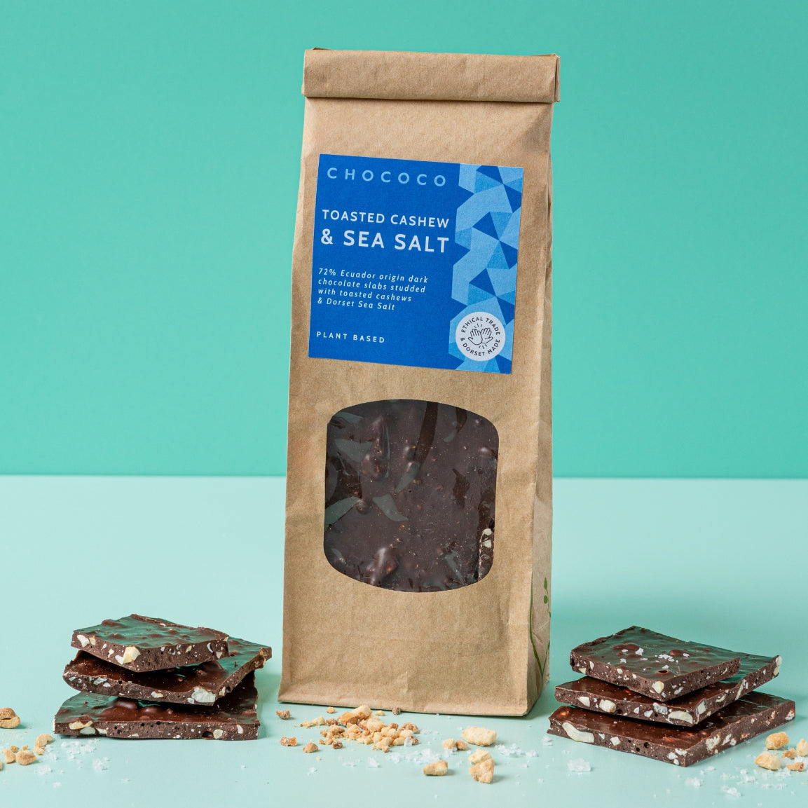 Dark Chocolate Toasted Cashew & Sea Salt Slabs (vf) – view 2
