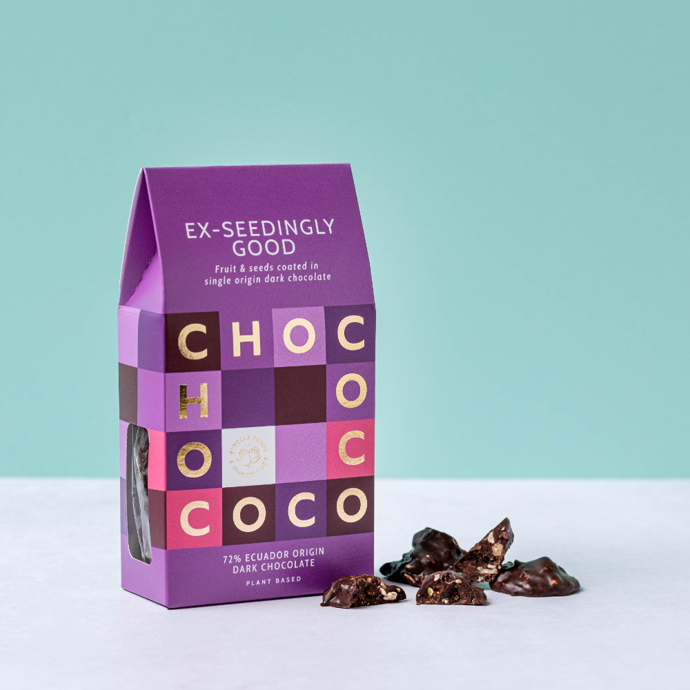 Fruit & Seed Dark Chocolate Clusters (vf)