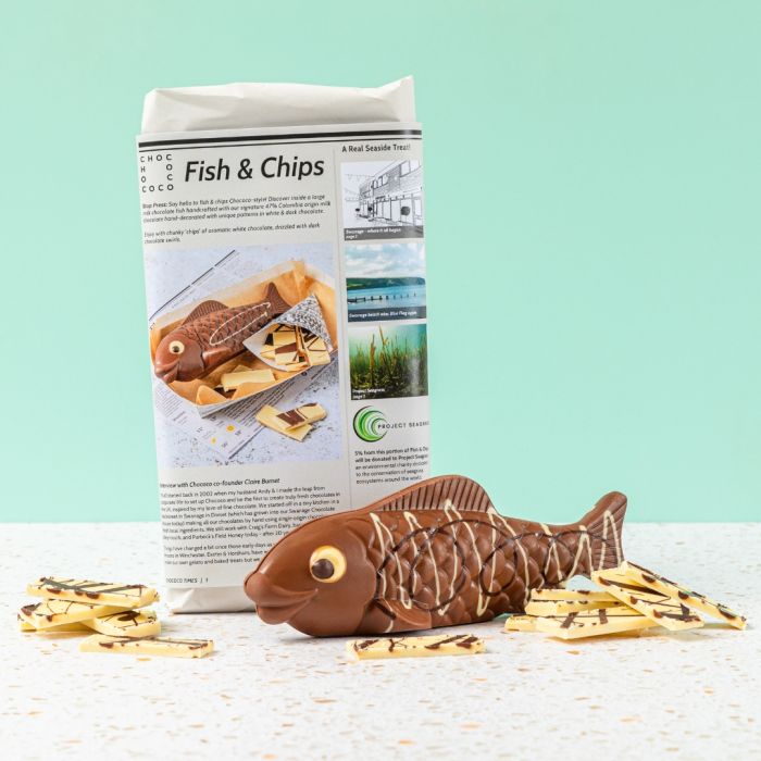 Large Chocolate Fish & Chips to support Project Seagrass by Chococo