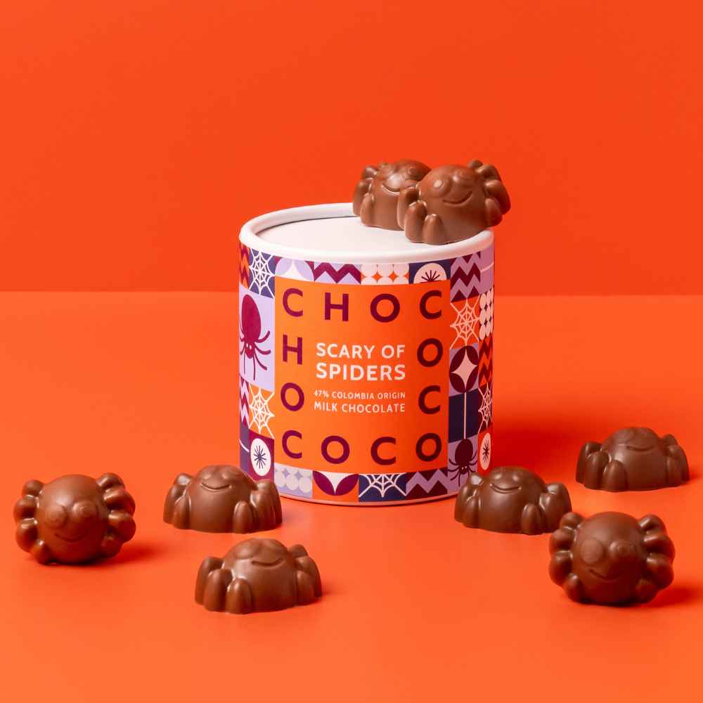 Milk Chocolate Scary of Spiders Shapes Tube