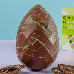 Giant Pistachio & Raspberry MILK Chocolate Easter Egg – view 2