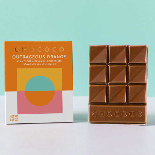 Outrageous Orange 47% Milk Chocolate Bar by Chococo