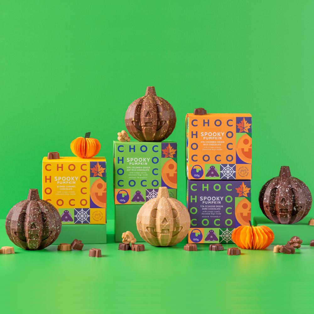 Milk Chocolate Pumpkin with bugs inside – view 3