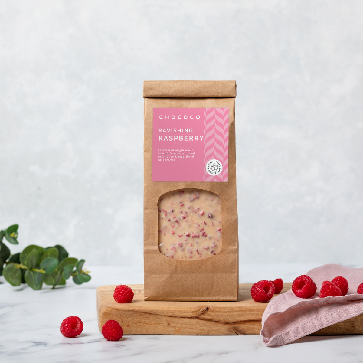 White Chocolate Ravishing Raspberry Slabs – view 3